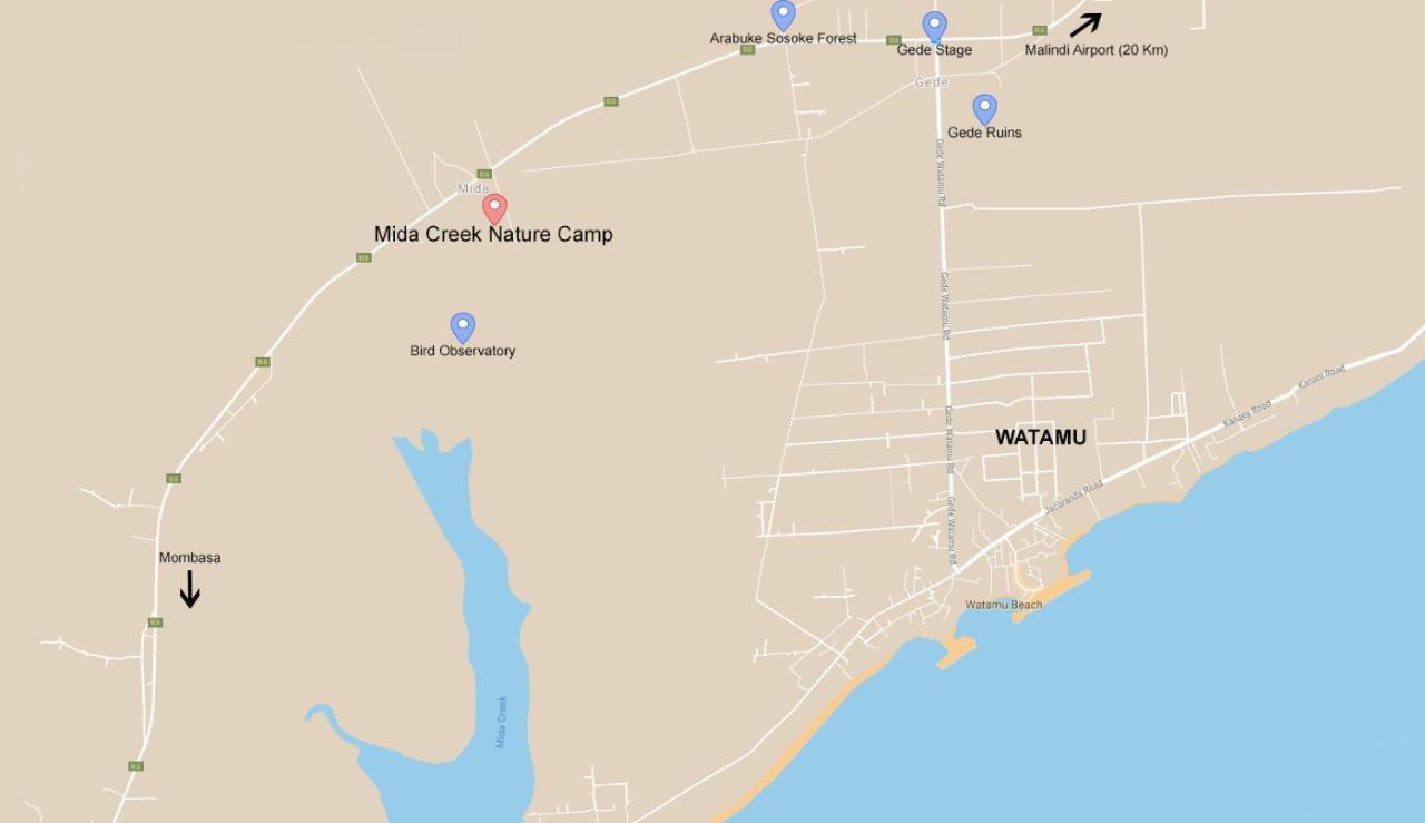 Mida Creek Nature Camp Watamu Buitenkant foto
